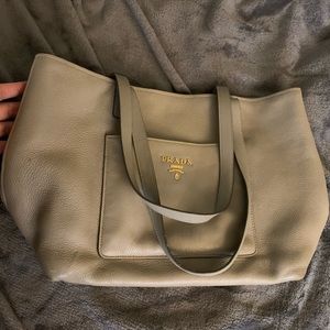 Prada Daino Pomice Slouchy Tote